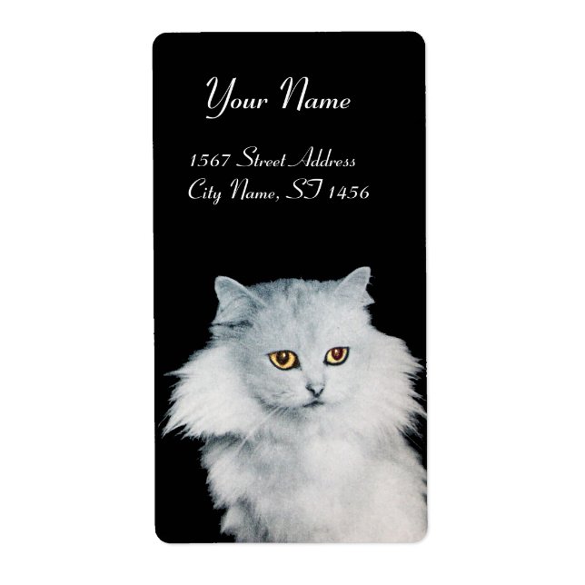 ETIQUETA LA REINA DE LOS GATOS BLANCOS (Frente)