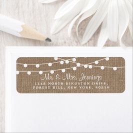 Etiqueta La Rustic Burlap String ilumina la colección Boda