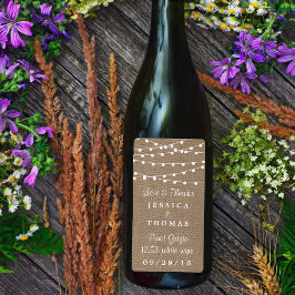 Etiqueta La Rustic Burlap String ilumina la colección Boda