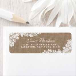 Etiqueta La Rustic Burlap & Vintage White Lace Collection