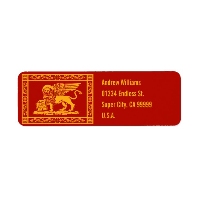 Etiqueta La Serenissima (Frente)