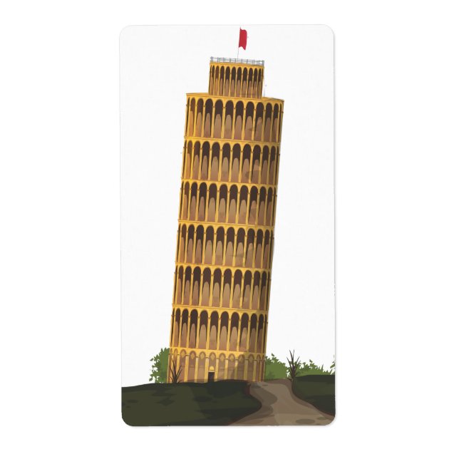 Etiqueta La Torre inclinada de Pisa (Frente)