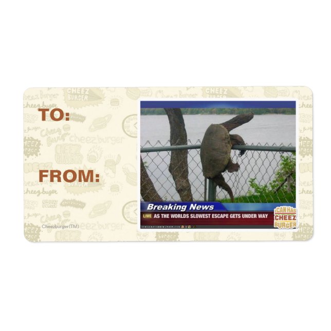 Etiqueta La tortuga excapante (Frente)