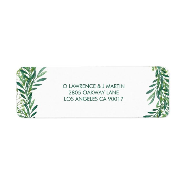 Etiqueta La vegetación deja la acuarela (Frente)