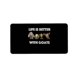 Etiqueta La Vida Es Mejor Con Las Cabras, La Cabra, El Aman