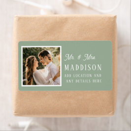 Etiqueta Laboratorio de direcciones de devolución de fotos 