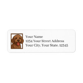 Etiqueta Labradoodle Return Address Labels