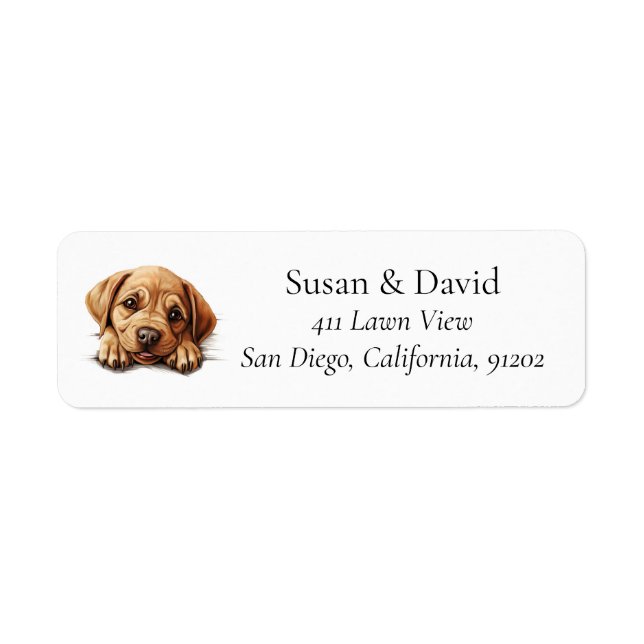 Etiqueta Labrador Bulldog Perro Raza Pet Lovers (Frente)