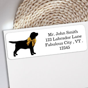 Etiqueta Labrador negro - Oro negro elegante