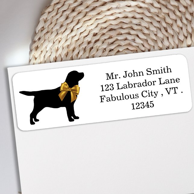 Etiqueta Labrador negro - Oro negro elegante (Subido por el creador)