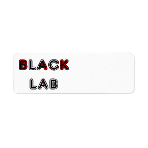 Etiqueta Labrador Retriever Lab Negro Bandera En Nombre