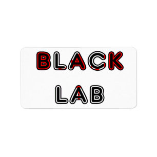 Etiqueta Labrador Retriever Lab Negro Bandera En Nombre