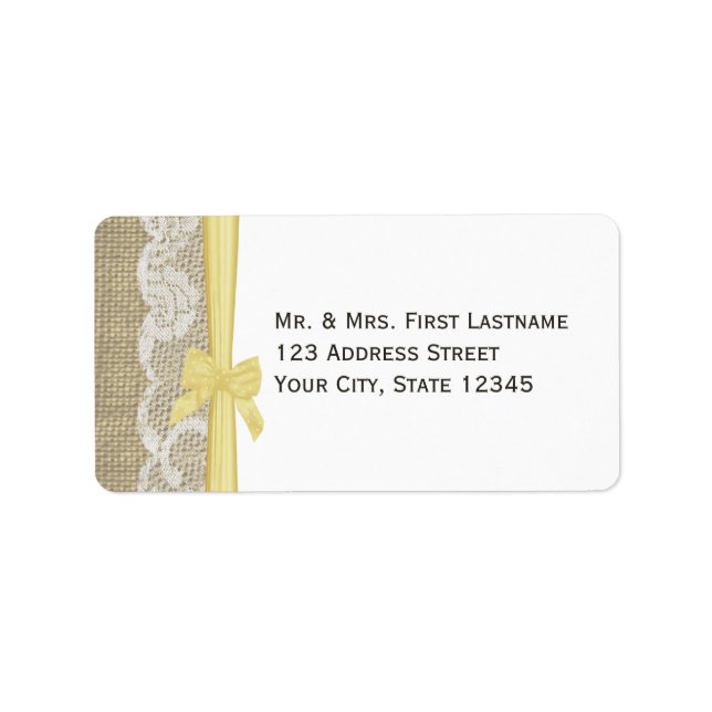 Etiqueta Lace y amarillo paro (Frente)