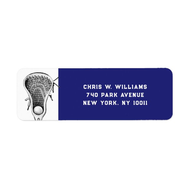 Etiqueta Lacrosse Sports Blue (Frente)