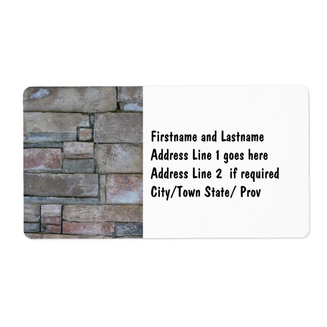 Etiqueta Ladrillo para mason o capa de ladrillo (Frente)