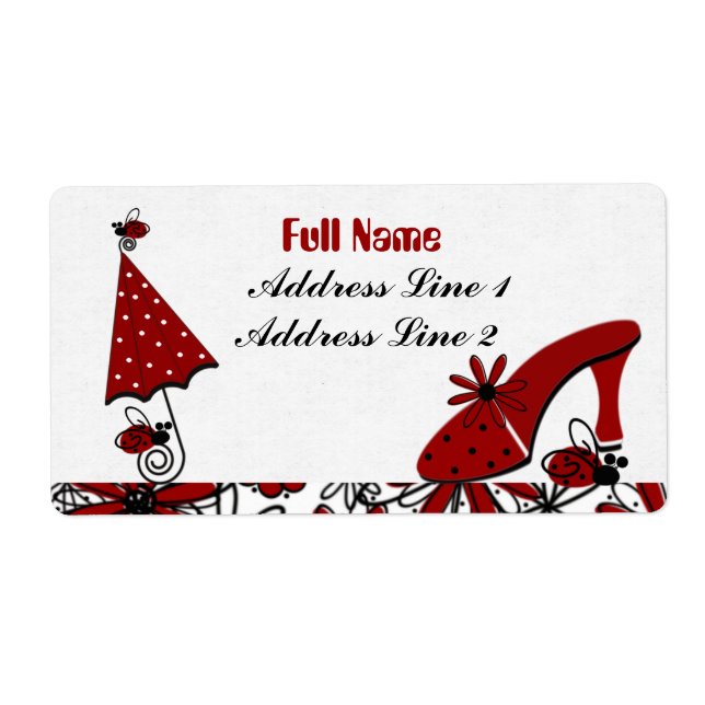 Etiqueta Lady Avery clásica (Frente)