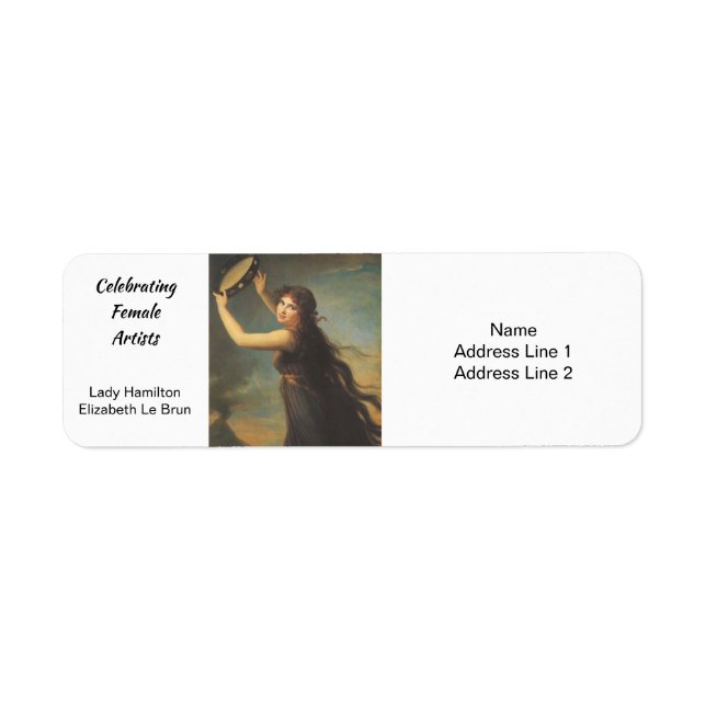 Etiqueta Lady Hamilton por Elisabeth Vigee Le Brun (Frente)