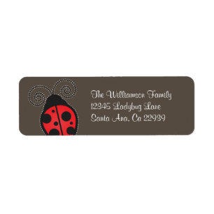Etiqueta Ladybug Return Address Labels