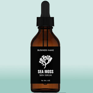 Etiqueta Láminas de botellas suero de Sea Moss