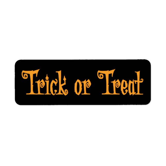 Etiqueta Láminas de Halloween negras o trucos (Frente)