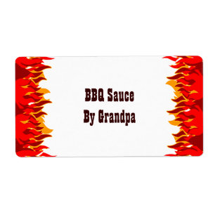 Etiqueta Láminas rojas Personalizados de barbacoa