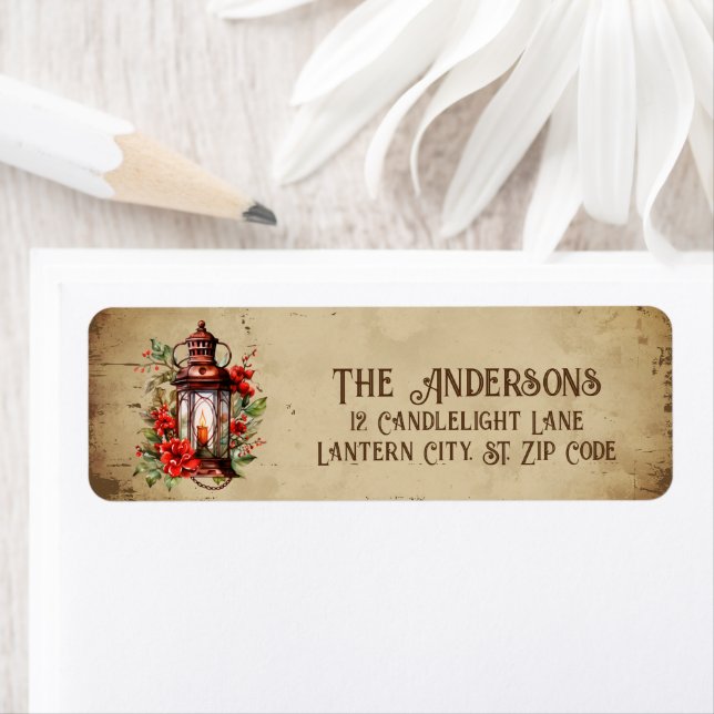 Etiqueta Lantern retro vintage (In situ)