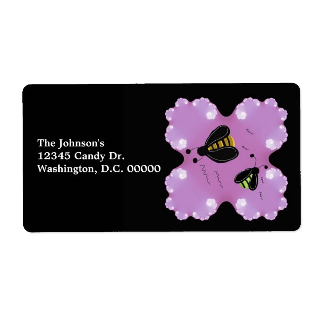 Etiqueta Las abejas en las flores (Frente)