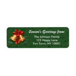 Etiqueta Las campanas de los navidades y Holly deja el verd