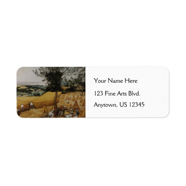 Etiqueta Las cosechadoras de Pieter Bruegel, el anciano (Frente)