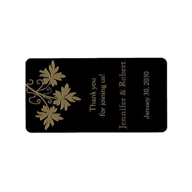 Etiqueta Las hojas de oro en el balde del labio negro (Frente)