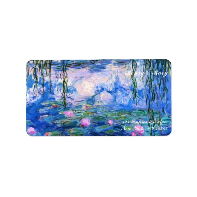 Etiqueta Las lacrimógenas de agua de Monet (Frente)