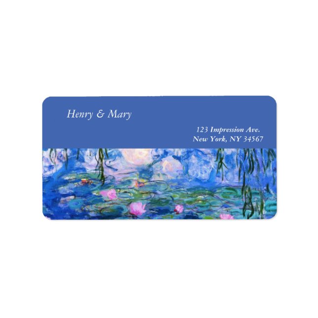 Etiqueta Las lacrimógenas de agua de Monet (Frente)