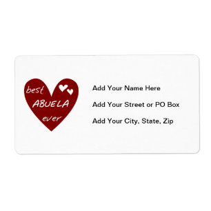 Etiqueta Las mejores camisetas y regalos de Abuela del cora