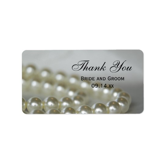 Etiqueta Las perlas blancas del boda le agradecen favorecer