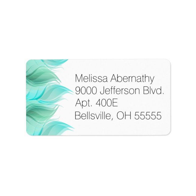 Etiqueta Las plumas acuáticas modernas (Frente)