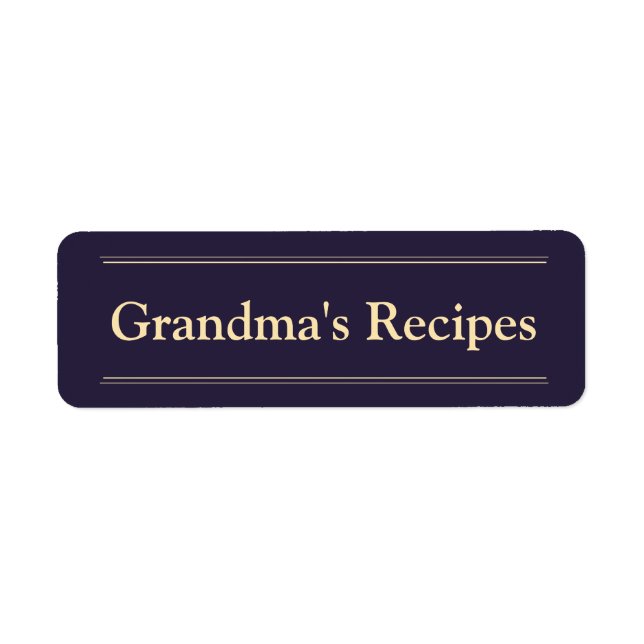 Etiqueta Las recetas de la abuela (Frente)