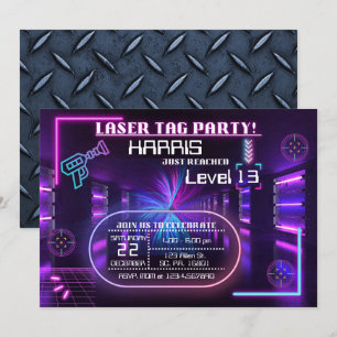 Etiqueta láser Invitación a la fiesta de cumpleaño