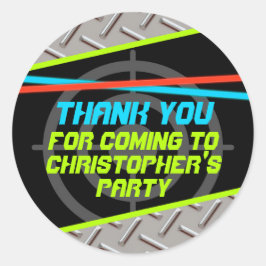 Etiqueta láser Niños Fiesta de cumpleaños Nombre d