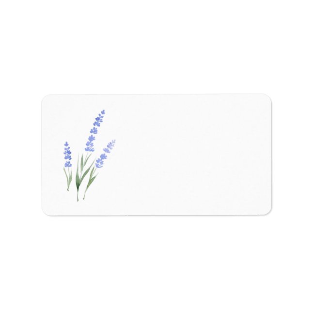 Etiqueta Lavanda acuarela (Frente)