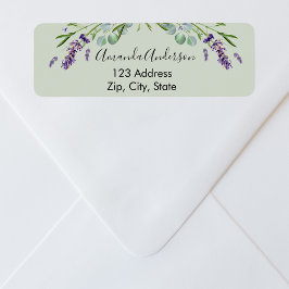 Etiqueta Lavanda eucalipto verde salvia dirección de devolu