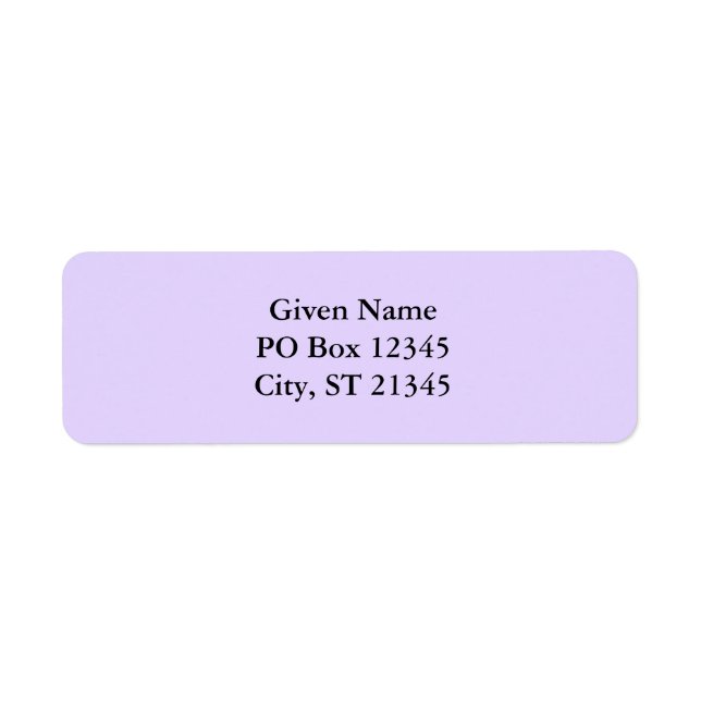 Etiqueta Lavanda ligera (Frente)