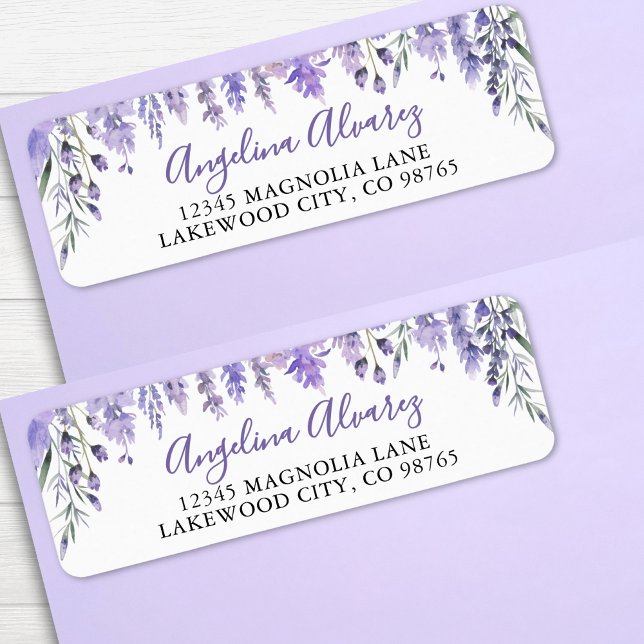 Etiqueta Lavanda Morado Quinceañera (Lavender Purple Quinceañera label)