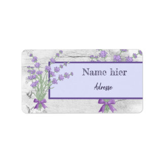 Etiqueta Lavendelstrauss Adressaufkleber