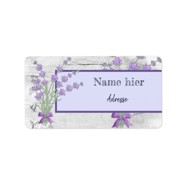 Etiqueta Lavendelstrauss Adressaufkleber (Frente)