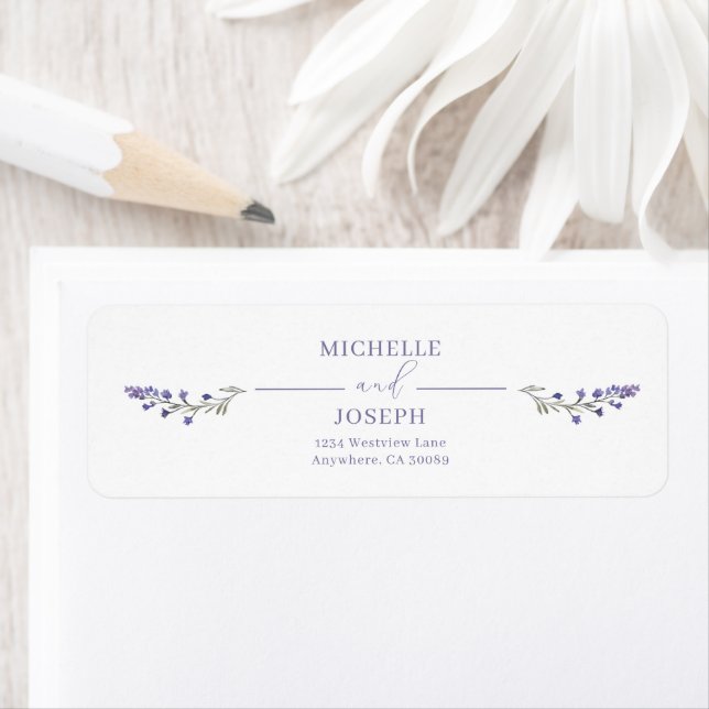 Etiqueta Lavender Bliss Elegante Dirección de Retorno de Ac (In situ)