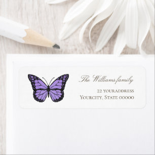 Etiqueta lavender butterfly  label
