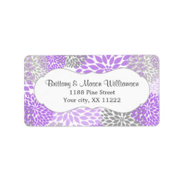 Etiqueta Lavender Gray Dahlia Boda Bridal Baby Shower