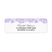Lavender Lace Elegante Boda Blanco