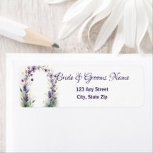 Lavender & Lilac Floral Arch Return Address Labels