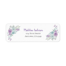 Etiqueta Lavender & Mint Floral Watercolor | Return Address